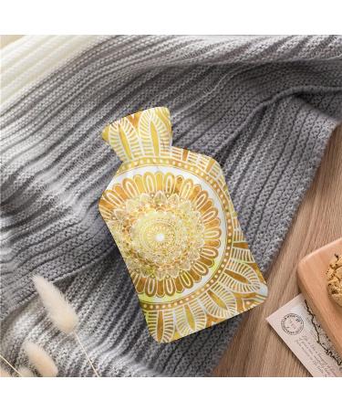 Hot Water Bottle with Lid - Mandala Floral Pattern Rubber Bag for Pain Relief Cramps & Foot Warmer | Hot & Cold Therapy - Buy Online on GoSupps.com