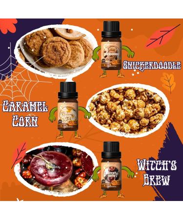 Buy Halloween Fragrance Oils Set - Pumpkin Pie Caramel Apple & More | Essential Oils for Candles & Diffusers - Buy Online on GoSupps.com