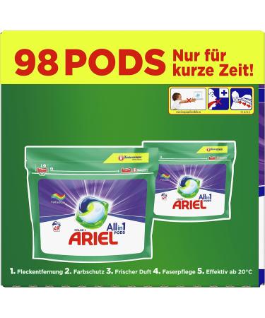 Ariel All-in-1 Pods Color Detergent - 98 Loads | Premium International Shipping & Best Prices - Buy Online on GoSupps.com