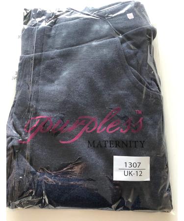 Purpless Maternity Over Bump Support Joggers 1307 Navy Melange - Comfortable Pregnancy Trousers for Women - Buy Online on GoSupps.com