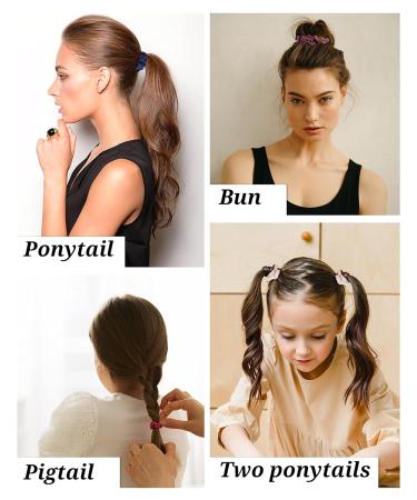 Silk Hair Scrunchies Set - 24 Soft Silk Hair Ties for Women, Ponytail Holders for Curly, Thick, Thin Hair - Buy Online on GoSupps.com