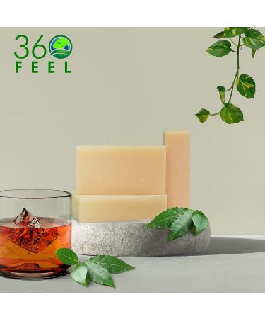 Bay Rum Shampoo Bar Soap - Vegan Oatmeal Hair Bar | Handmade Growth Oils Prevents Loss & Flakes | TSA-Approved | Gentle for Hair Body & Beard - Buy Online on GoSupps.com