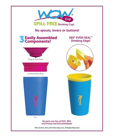 Wow Kids Original 360 Sippy Cup - Pink/Blue, 9 oz - Buy Online on GoSupps.com