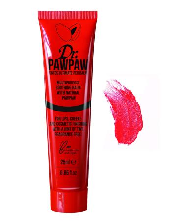 Dr. PAWPAW Multipurpose Soothing Balm with Natural PawPaw Tinted Ultimate Red 0.84 fl oz (25 ml)