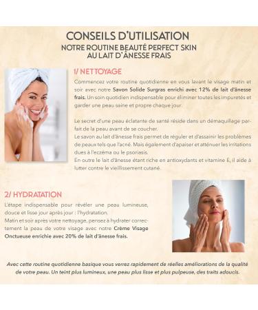 Nude Skin - Duo Soap + Moisturizing Face Cream with fresh and organic donkey milk 100 ml | All skin types | Ideal against acne eczema psoriasis | Natural anti-wrinkle | Made in France - Buy Online on GoSupps.com