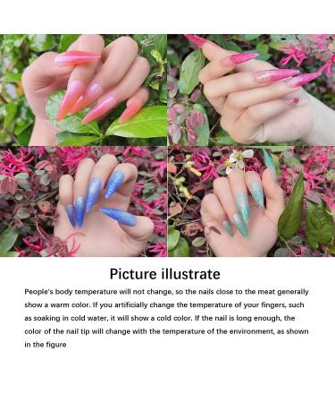 Color Changing Reflective Glitter Diamond Gel Nail Polish Set - 6 Colors UV/LED Kit for Holiday DIY at Home - Buy Online on GoSupps.com