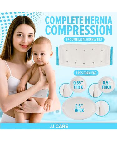 JJ Care Umbilical Hernia Belt for Newborns | Breathable Baby Belly Button Band with Compression Pads | Fits 15-22 Inches Waist | fajeros para bebes recien nacidos - Buy Online on GoSupps.com