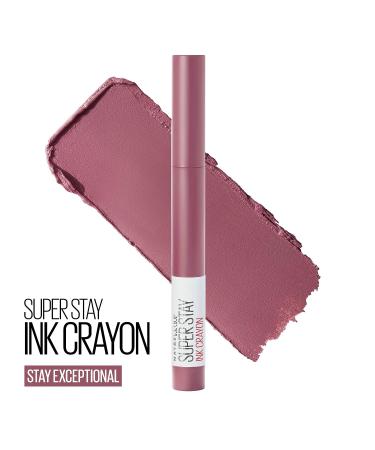 Maybelline Super Stay Ink Crayon Lipstick - Stay Exceptional Purple Beige, 8HR Longwear Matte Lip Crayon - 0.04 oz - Buy Online on GoSupps.com