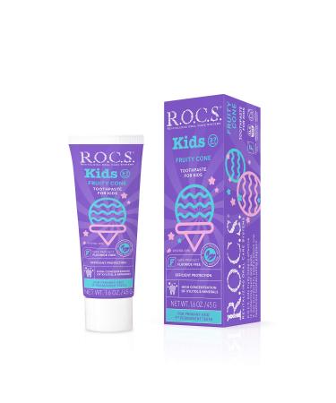 R.O.C.S. Kids Fruity Cone Toothpaste 3-7 Years 1.6 oz (45 g)