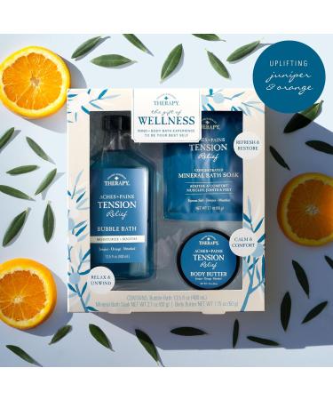 Village Naturals Therapy 3-Piece Tension Relaxing Spa Gift Set | Cedar Citrus Scent - International Shipping Available - Buy Online on GoSupps.com