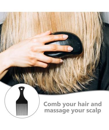 Healifty Hair Pick Comb Metal Picks Afro Hair Wig Braid Hair Styling Comb Styling Tool or Women and Men 3Pcs(Black) - Buy Online on GoSupps.com