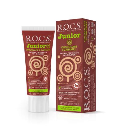 R.O.C.S. Junior  Chocolate & Caramel Toothpaste 6-12 Years 2.6 oz (74 g)