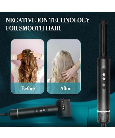 ZCVTBYE 7-in-1 Hair Styling System - High-Speed 110 000 RPM Air Brush Straightener Curling Wand & Volumizer - Black | International Shipping Available - Buy Online on GoSupps.com