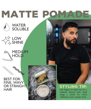 Suavecito Pomade Matte 4 oz 2 Pack - Medium Hold Hair Pomade for Men | No Shine Matte Paste for Natural Hairstyles - Buy Online on GoSupps.com