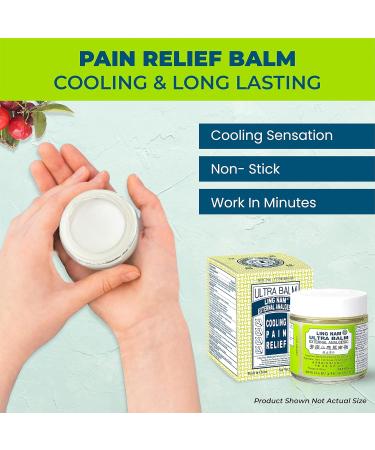Ultra Balm External Analgesic for Pain Relief | Cooling Solution for Backache Arthritis Strains & Muscle Pain (Pack of 2 0.7oz/19.8g) - Exp 2025 - Buy Online on GoSupps.com