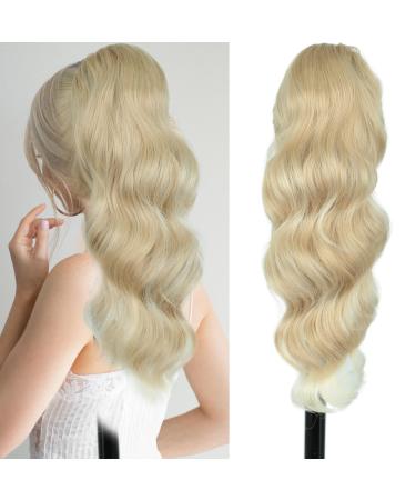 50cm ponytail extension ponytail extensions blond hair part with clamp long curls hair extension art hair synthetic braid ponytail like real hair 083e-20 50cm/20 in 613#