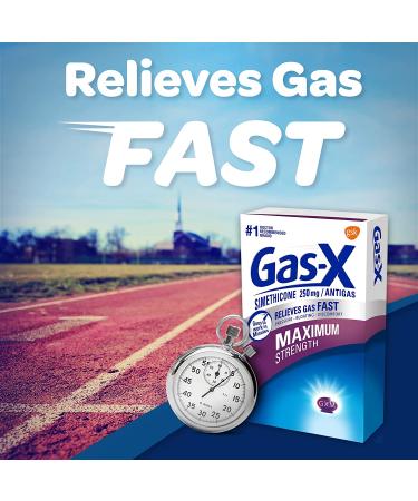 Gas-X Maximum Strength Gas Relief Softgels 250mg - 50 Count | Simethicone Formula | Fast Gas Relief - Buy Online on GoSupps.com