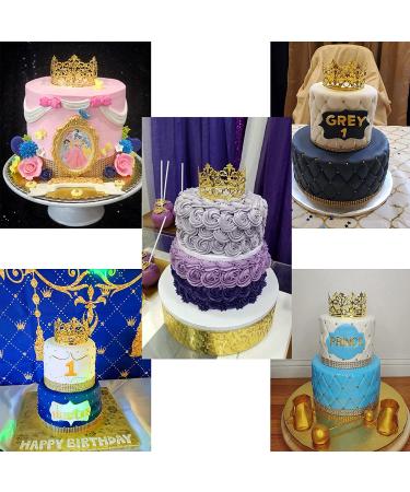 CREPUSCOLO Crown Cake Topper  Vintage Tiara Crown Cake Topper Baby Shower Birthday Cake Decoration Small Baby Crown for Boys & Girls  Metal (Gold) - Buy Online on GoSupps.com
