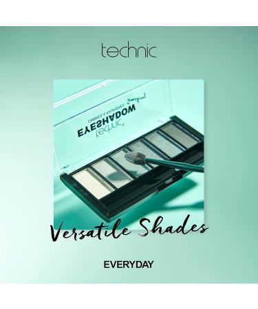Technic Smokey Eyeshadow Palette - 6 Pigmented Matte & Shimmer Shades for Professional Smokey Eye Look - True Grey Silver and Charcoal Shades - Long Lasting Coverage - 7.2g (Pack of 1) - Buy Online on GoSupps.com
