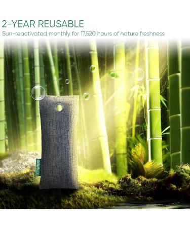 Activated Carbon Bamboo Air Purifier - Natural Odor Neutralization Bag 4-Pack for Shoes Refrigerators Wardrobes & Cars - Buy Online on GoSupps.com