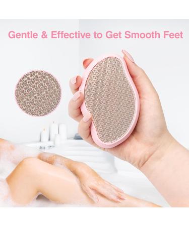 Subay Glass Foot File Callus Remover for Feet Foot Scrubber for Dead Skin Dry Cracked Feet Portable Pedicure Tools for Wet and Dry Feet - Buy Online on GoSupps.com
