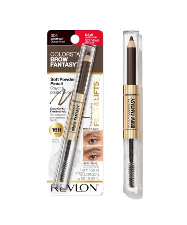Revlon ColorStay Brow Fantasy 104 Dark Brown - All In One Eyebrow Powder Pencil & Shaping Gel | Smudge-Proof 16HR Long-Lasting Full Brows - Buy Online on GoSupps.com