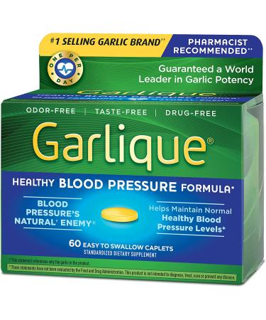 Garlique Healthy Blood Pressure Formula 60 ct - Pack of 2 | Natural Support for Cardiovascular Health - Buy Online on GoSupps.com