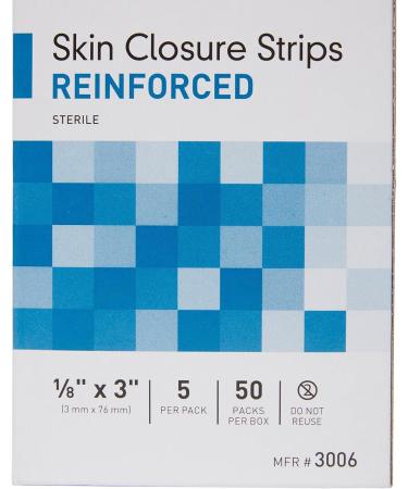 McKesson Skin Closure Strips 1/8 x 3 50 Count - Sterile Reinforced - Buy Online on GoSupps.com