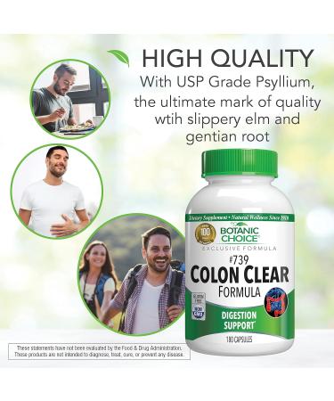 Botanic Choice Colon Clear Formula - 180 Capsules for Superior Colon Cleanse and Regular Bowel Movements - Buy Online on GoSupps.com