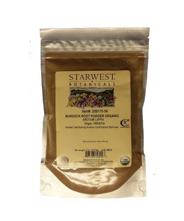 Burdock Root Pwd Organic - Arctium lappa 4 oz (Starwest Botanicals)