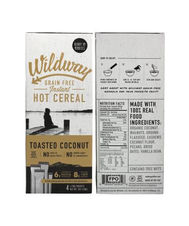 Wildway Keto Vegan Grain-Free Instant Hot Cereal | Variety Pack - 4 Flavors - Buy Online on GoSupps.com