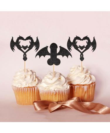 Ercadio 24 Pack Dragon Love Cupcake Toppers Dragon Heart TCake Picks Dinosaur Cupcake Topper Dragon Cupcake Toppers Picks for Dragon Themed Bachelorette Party Cake Decor Supplies Pattern 11 - Buy Online on GoSupps.com