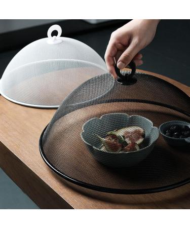 Mesh Food Cover Stainless Steel Round Mesh Food Cover Protector Food Tent for Kitchen Protective Net Dish Cover Outdoor Picnic Food Lid Anti Fly Bugs Mosquitoes (White 35 * 14.5cm) White 35*14.5cm - Buy Online on GoSupps.com