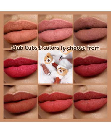 Muppet Bear Matte Lipstick | Long-Lasting Velvet Lip Gloss | Waterproof Creamy Lip Stain - Ice Cream Mist Finish | Smudge-Proof for Women (03# Milk Tea - Buy Online on GoSupps.com