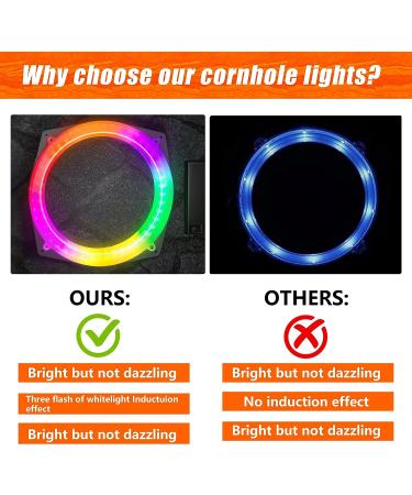 Teamaze RGB Flashing Cornhole Board Lights Set - 2 Pcs for 4ft x 2ft Boards - Perfect for Camping and Backyard Games - Buy Online on GoSupps.com