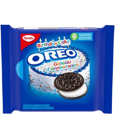Christie, Oreo Birthday Cake Flavour Cookies, 261g/9.2 oz, Bag Imported from Canada