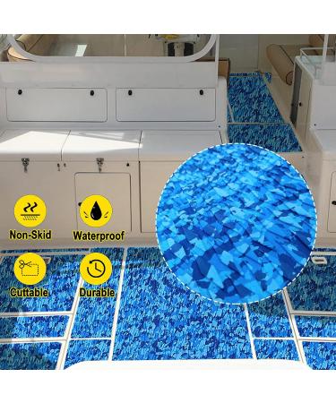 Hjdeck Boat Flooring EVA Foam Non-Slip Traction Pad A-Jungle Camo 47.2x21.6 | Marine Carpet for Boats Yacht Kayak Surfboard Swimming Platform | Ideal for RV Flooring, Golf Cart, Pool Steps - Buy Online on GoSupps.com