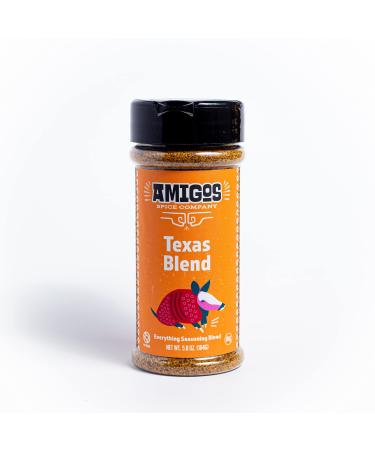 Amigos Spice Company Texas Blend, Premium Everything Seasoning Mix, All purpose marinade and seasoning with Ancho Chile, Garlic and Jalapeo Powder, Perfect for Bagels, Steaks or turkey, Salmon, Burgers (1 jar) 5.8oz