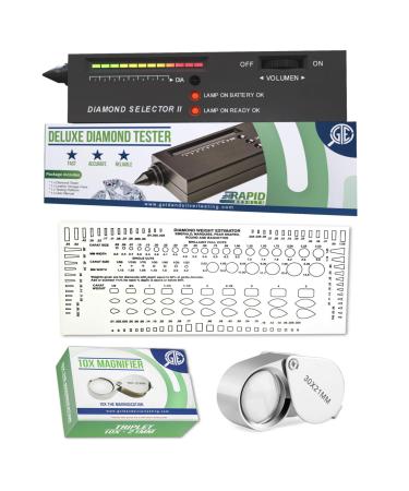 Culti Jeweler's Diamond Testing Pieces-Professional Loupe and Electronic Diamond Tester Machine