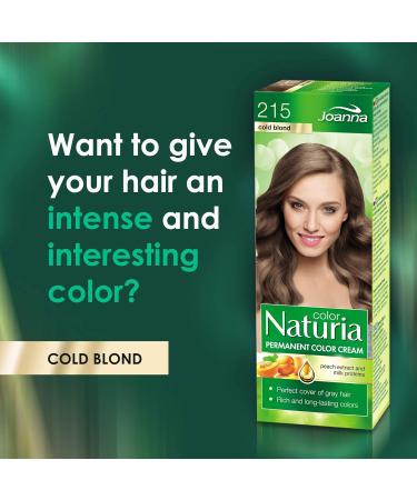 Joanna Naturia Color Permanent Hair Color Cream Goodness of Milk Proteins and Peach Extracts Premium-Quality Hair Dye Provides Soft and Lustrous Hair Long-Lasting Hair Colors Cold Blond - Buy Online on GoSupps.com