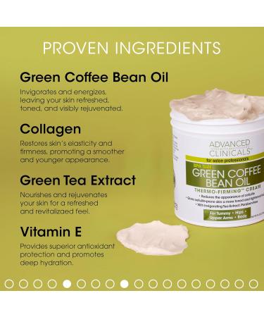 Advanced Clinicals Green Coffee Bean Oil Firming Cream + Vitamin C Body Oil Set - Buy Online on GoSupps.com