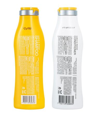 RECAMIER Anti-Frizz Curly Hair Shampoo & Conditioner Set | Hydrating Keratin Treatment for Damaged Locks - Buy Online on GoSupps.com