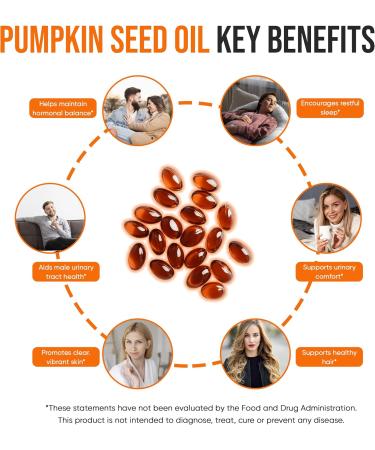 LA Synergy Pumpkin Seed Oil 3000mg 3-in-1 with Saw Palmetto and Zinc High-Potency Formula for Hair Skin Rich in Phytosterols & Fatty Acids Prostate Health Urinary Tract Support - 300 Counts - Buy Online on GoSupps.com