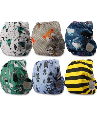 Littles and Bloomz FLP2-0605 Reusable Diapers - Standard Popper - 6 Pack | Eco-Friendly Comfortable & Ideal for International Shipping - Buy Online on GoSupps.com