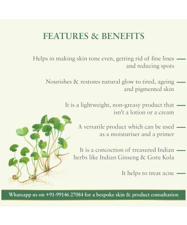 Organic Gotu Kola & Ginseng Vitamin C Facial Serum - Fast Absorbing Beauty Elixir for Dark Circles - All Skin Types 1.1 fl. oz - Buy Online on GoSupps.com
