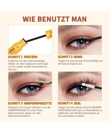 QUEWEL Waterproof Eyelash Glue | Strong Adhesive for Home Use | Improved Brush Head | 1 Pack (5ml) - Buy Online on GoSupps.com