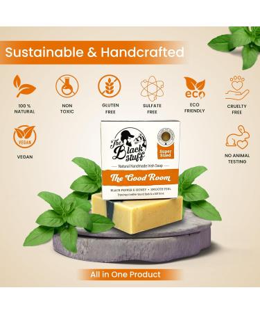 All Natural Handmade Bar Soap for Men | Organic Cold Process Soaps with Essential Oils - Daily Use Men's Body Soap | The Good Room - Buy Online on GoSupps.com