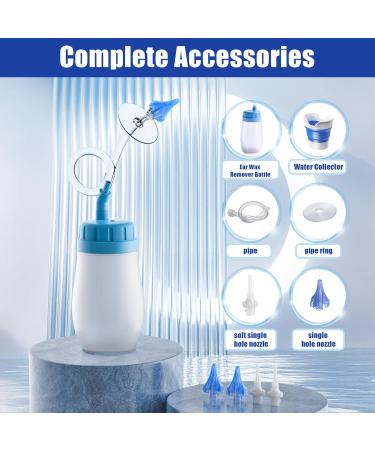 CYOUH Ear Wax Remover Ear Cleaner Ear Cleaning Kit Manual Ear Wash System Safe and Effective for Cleaning Earwax Deposits(Sapphire Blue) - Buy Online on GoSupps.com
