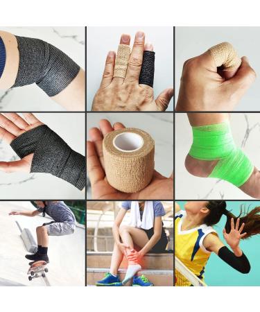 Self Adhesive Bandage Wrap 4 Pack - 2 inch Vet Wrap for Dogs & Sports Injuries - Buy Online on GoSupps.com