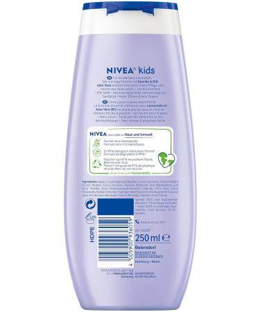 Nivea Kids 3in1 Shower Gel & Shampoo - Mild Soap-Free Care with Enchanting Berry Scent (250ml) - Ideal for Daily Use - Buy Online on GoSupps.com